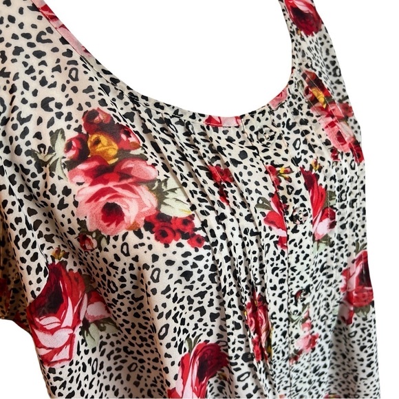 Torrid Tank Top Women's Size 1X Plus Size Floral Animal Print Tulip Back - Picture 5 of 10